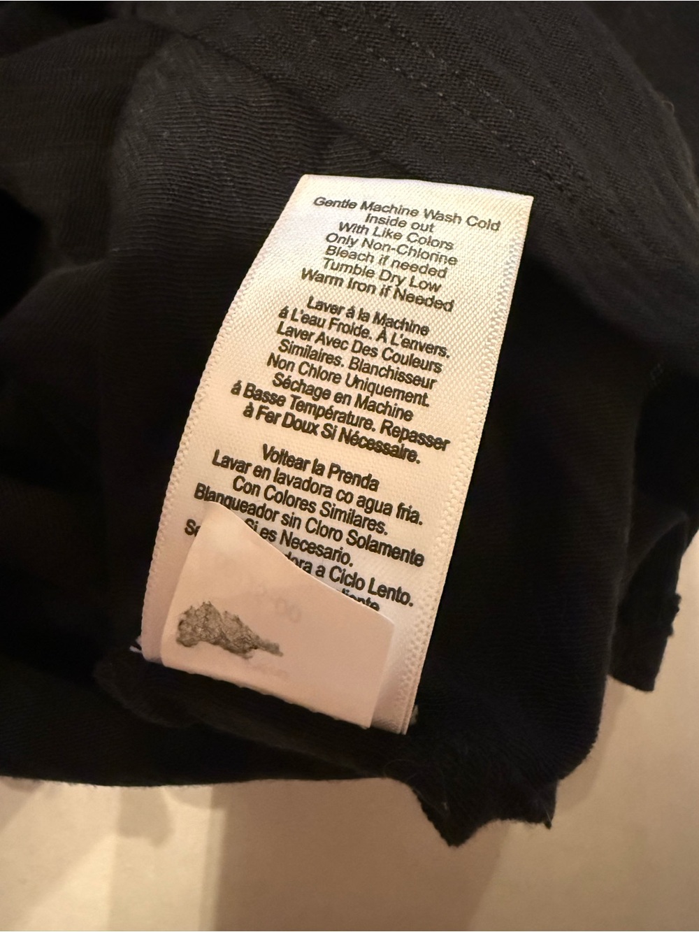Nation Ltd Kelsey Ruffled Romance Tee Long Sleeve Pima Cotton Black Blouse Small - Picture 9 of 11